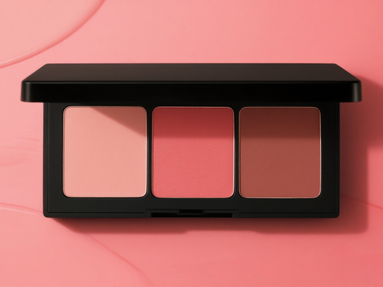 Blush and contour palette example, illustrative